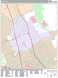 Milpitas Wall Map