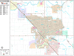 Modesto Wall Map