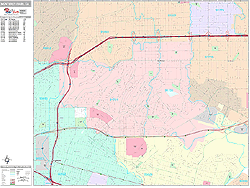 Monterey Park Wall Map