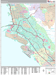 Oakland Wall Map