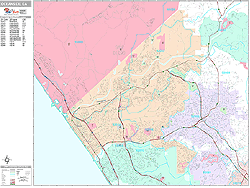 Oceanside Wall Map