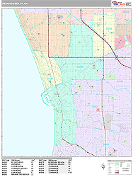 Redondo Beach Wall Map