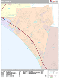 San Clemente Wall Map