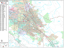 San Jose Wall Map