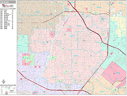 Santa Ana Wall Map