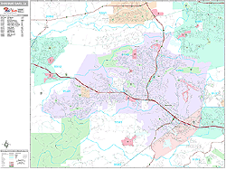 Thousand Oaks Wall Map