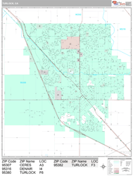 Turlock Wall Map