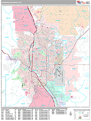 Colorado Springs Wall Map