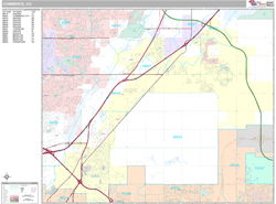 Commerce City Wall Map