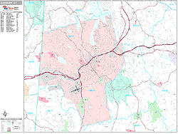 Danbury Wall Map