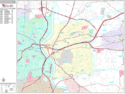 East Hartford Wall Map