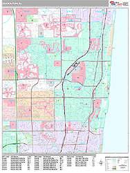 Boca Raton Wall Map