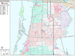 Clearwater Wall Map