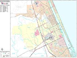 Daytona Beach Wall Map