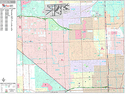 Hialeah Wall Map