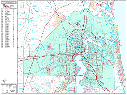 Jacksonville Wall Map