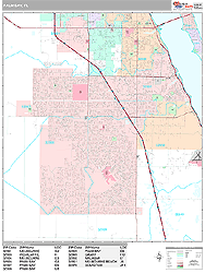 Palm Bay Wall Map