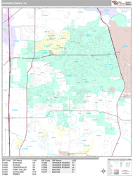 Warner Robins Wall Map