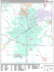 Cedar Rapids Wall Map