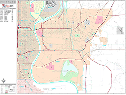 Council Bluffs Wall Map