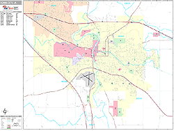 Iowa City Wall Map