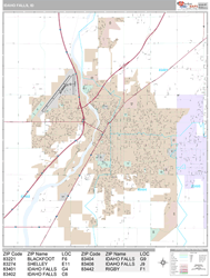 Idaho Falls Wall Map