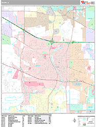 Elgin Wall Map