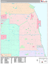Evanston Wall Map