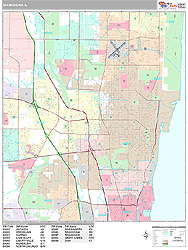 Waukegan Wall Map