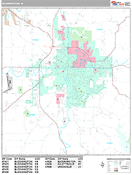 Bloomington Wall Map