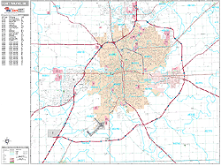 Fort Wayne Wall Map