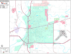 Terre Haute Wall Map