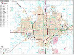 Wichita Wall Map