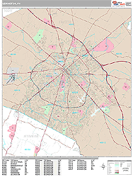 Lexington Wall Map