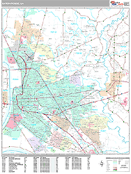 Baton Rouge Wall Map