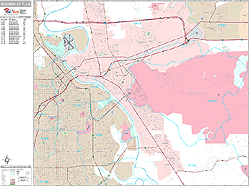 Bossier City Wall Map