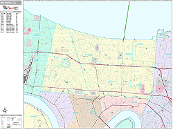 Metairie Wall Map