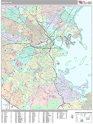 Boston Wall Map