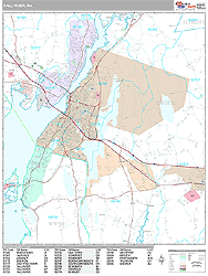 Fall River Wall Map