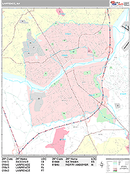 Lawrence Wall Map