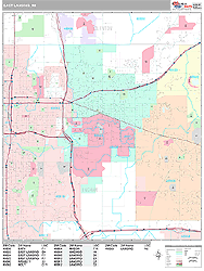 East Lansing Wall Map