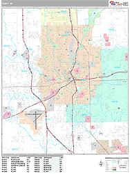 Flint Wall Map