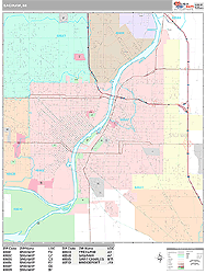 Saginaw Wall Map