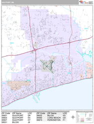 Gulfport Wall Map