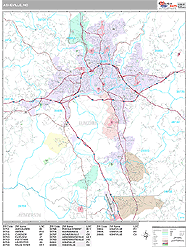 Asheville Wall Map