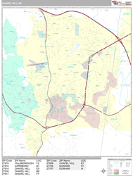Chapel Hill Wall Map