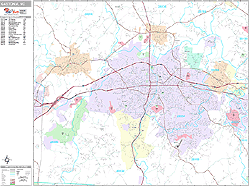 Gastonia Wall Map