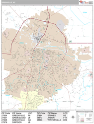 Greenville Wall Map