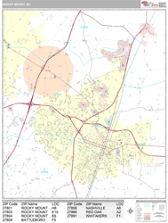 Rocky Mount Wall Map