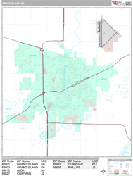 Grand Island Wall Map